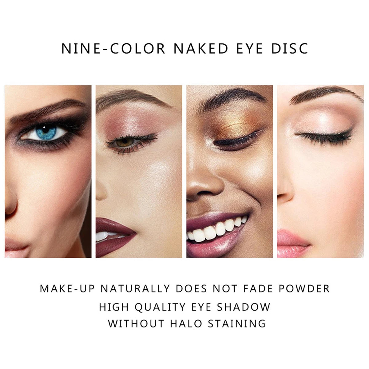 Paleta de sombras de ojos de 9 colores con brillo fino, brillo, mate y tonos té con leche; mini, de uso diario, ideal para estudiantes.