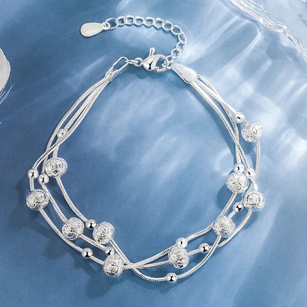 Pulsera de plata de ley 925 con forma de corazón para mujer, estilo retro coreano, versátil, con circonitas, joyería original para fiestas.
