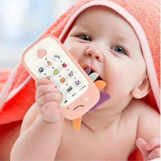 Teléfono móvil para bebé, juguete musical con sonido, máquina de sonido para niños, regalo educativo temprano para bebés, idioma inglés