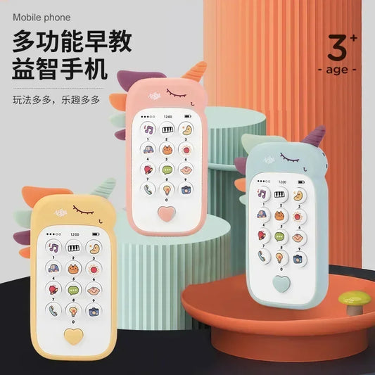 Teléfono móvil para bebé, juguete musical con sonido, máquina de sonido para niños, regalo educativo temprano para bebés, idioma inglés