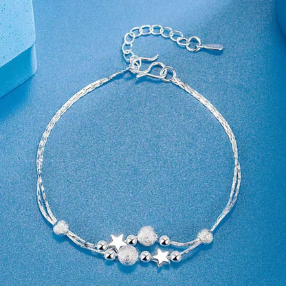 Pulsera de plata de ley 925 con forma de corazón para mujer, estilo retro coreano, versátil, con circonitas, joyería original para fiestas.