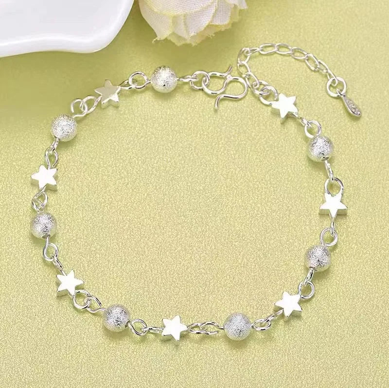 Pulsera de plata de ley 925 con forma de corazón para mujer, estilo retro coreano, versátil, con circonitas, joyería original para fiestas.